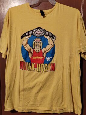 2X Hulk Hogan YELLOW T Shirt
